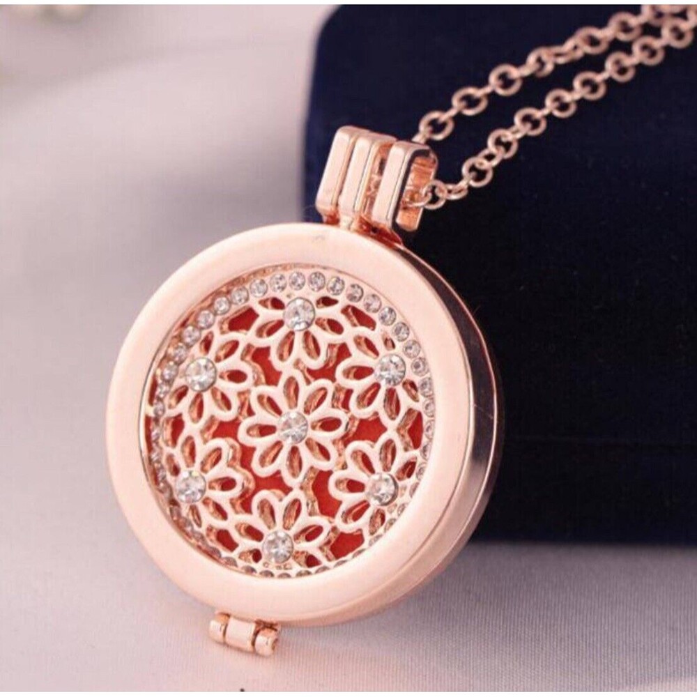 Fragrance Locket Wearable Aromatherapy Necklace New